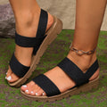 new arrival: plus-size fashionable women's flat sandals with elastic band – perfect for beach and everyday wear (export quality, us/eu style)