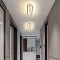 Led linear corridor aisle light - modern minimalist nordic style - ceiling mounted for stairways, balconies, entryways, and closets