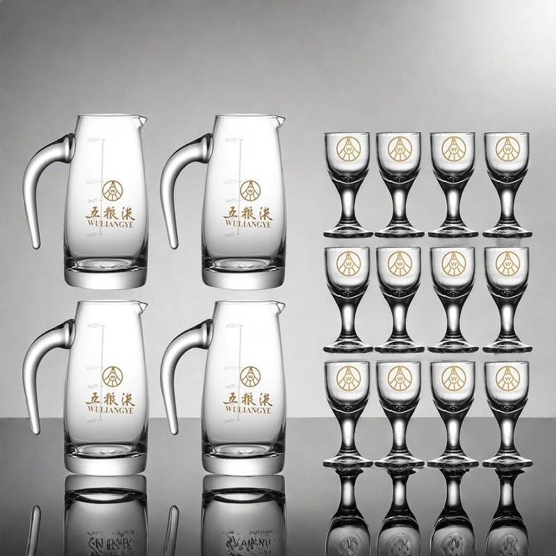 New chinoiserie gift box suit white wine glass wine set suit liquor glass glass wine jug small wine glass wine dispenser