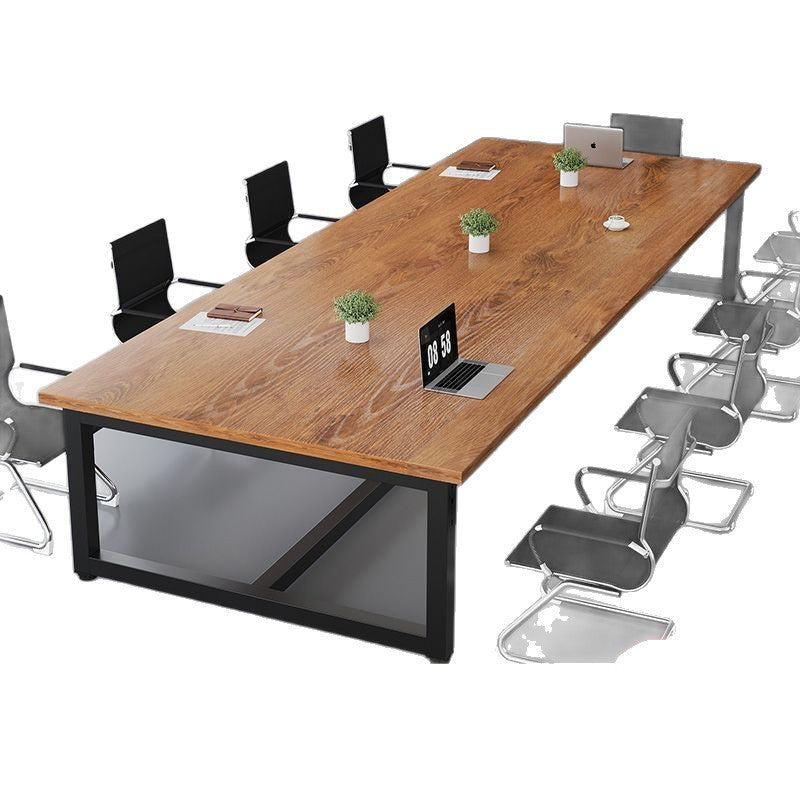 Conference table - modern minimalist executive desk - meeting table with chairs - conference room workstation - training table
