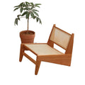 Scandinavianretro solid wood casual chair for home chandigarh single sofa wabi-sabi style rattan medieval balcony lounge chair