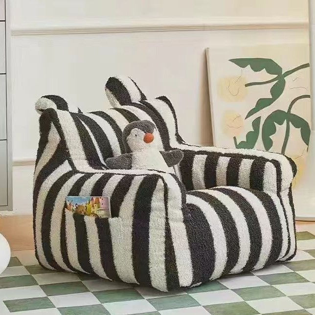 Kids' sofa - baby & toddler cute bear bean bag chair - sit & lie down reading cartoon mini seat