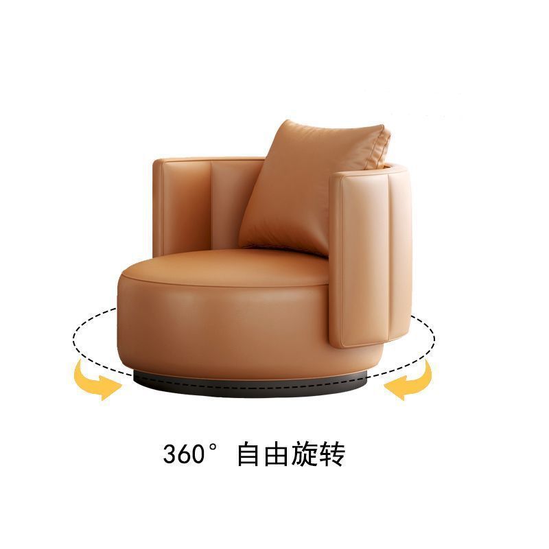 Luxury single sofa chair bar hotel b&b guest room lazy sofa chair rotatable round table combination