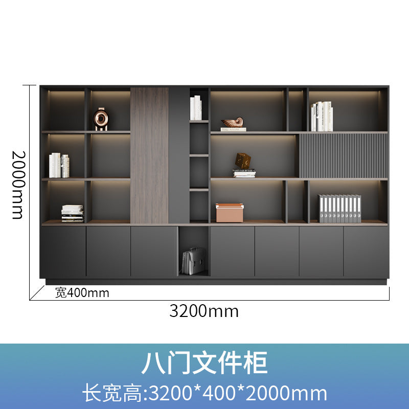 Office background cabinet bookcase boss file cabinet wall floor cabinet wooden information cabinet storage cabinet