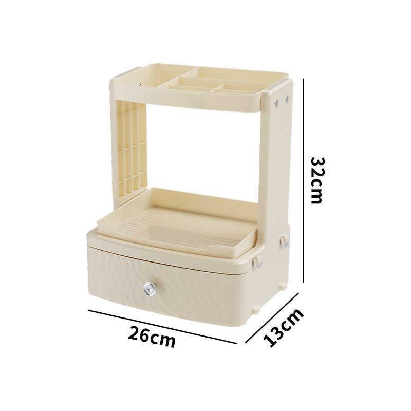 Household cosmetics storage box, dresser, premium desktop skin care products, storage lipstick, multi-function and large capacity