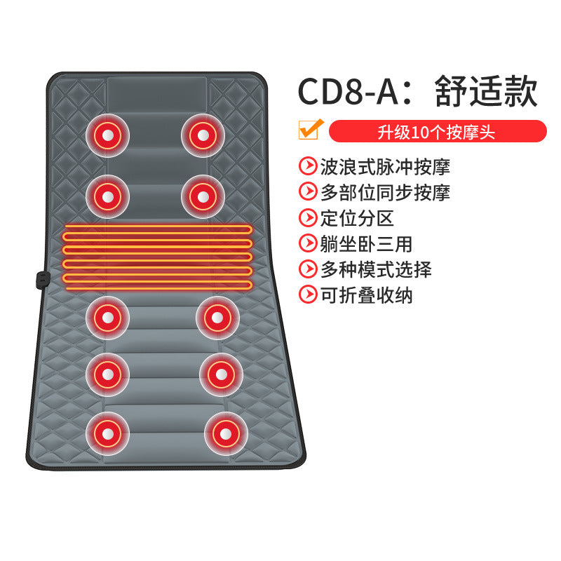 Multifunctional home massage mattress - airbag vibration heating for full body massage: back, waist, legs, and cervical spine