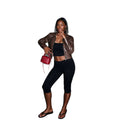 American retro leopard print jacket women's  autumn new fashion turn-down collar casual cropped top for petite figures