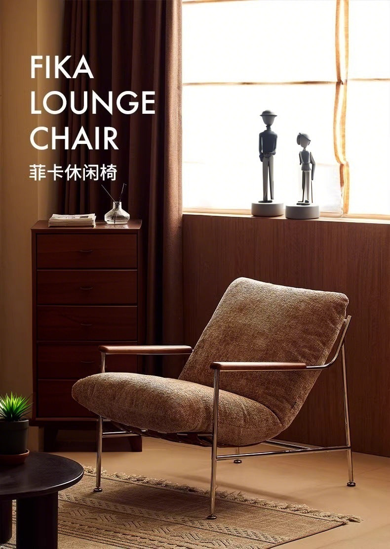 Fika casual sofa chair medieval style living room modern light luxury single sofa removable and washable soft sofa single chair