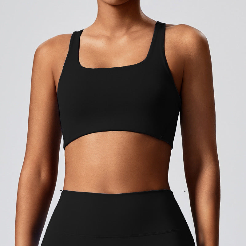New backless criss-cross workout tank top - professional yoga top with built-in bra pads - stylish slim-fit yoga tank