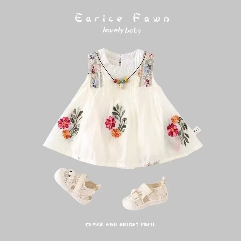 Baby dress summer  new arrival style baby girl vest dress toddler summer skirt outing climbing suit