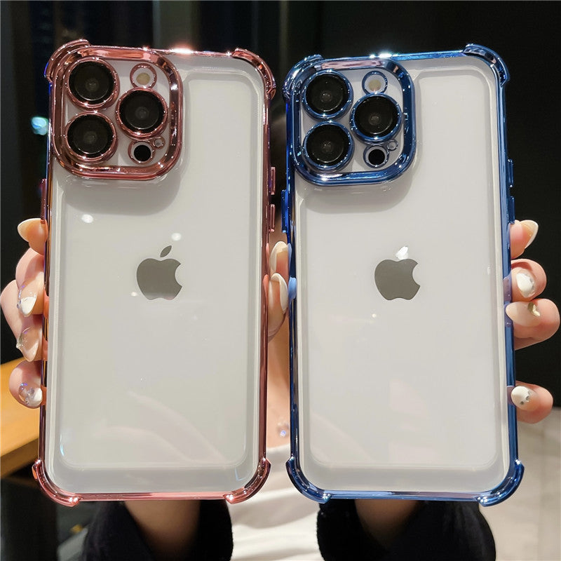 All-inclusive lens film four-corner airbag apple 17 mobile phone case suitable for iphone14 anti-fall 13promax protective cover