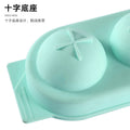 Four-sphere silicone ice cube tray with lid, round ice cube tray, silicone ice mold, round ice making box, creative ice maker