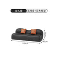 new leather reception desk wave rest area lounge seating for salon, office, and nordic living room