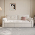 Sofa bed all-in-one dual-purpose foldable multi-functional small apartment storage straight row cream style popular bedroom sofa