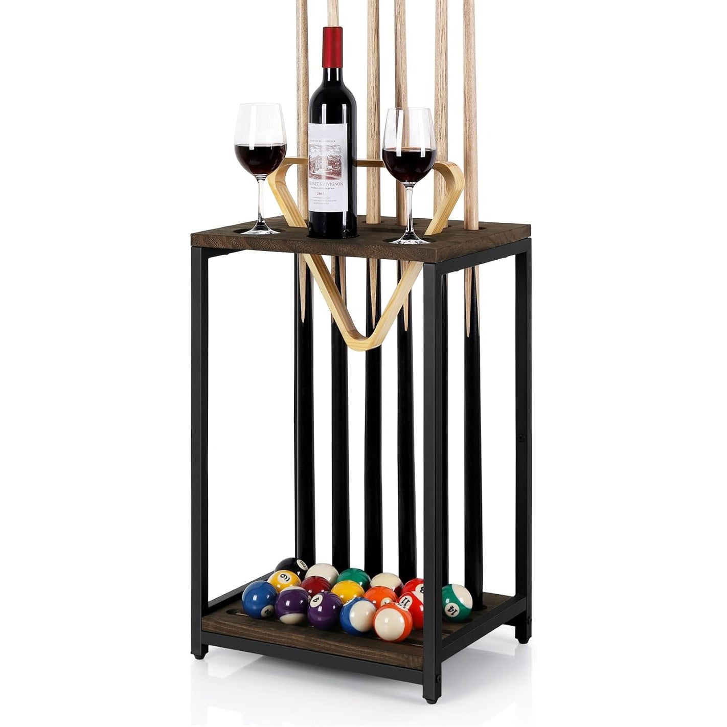 Source Factory Racket Billiard Club Stand Billiard Table with Storage Rack Storage Rack
