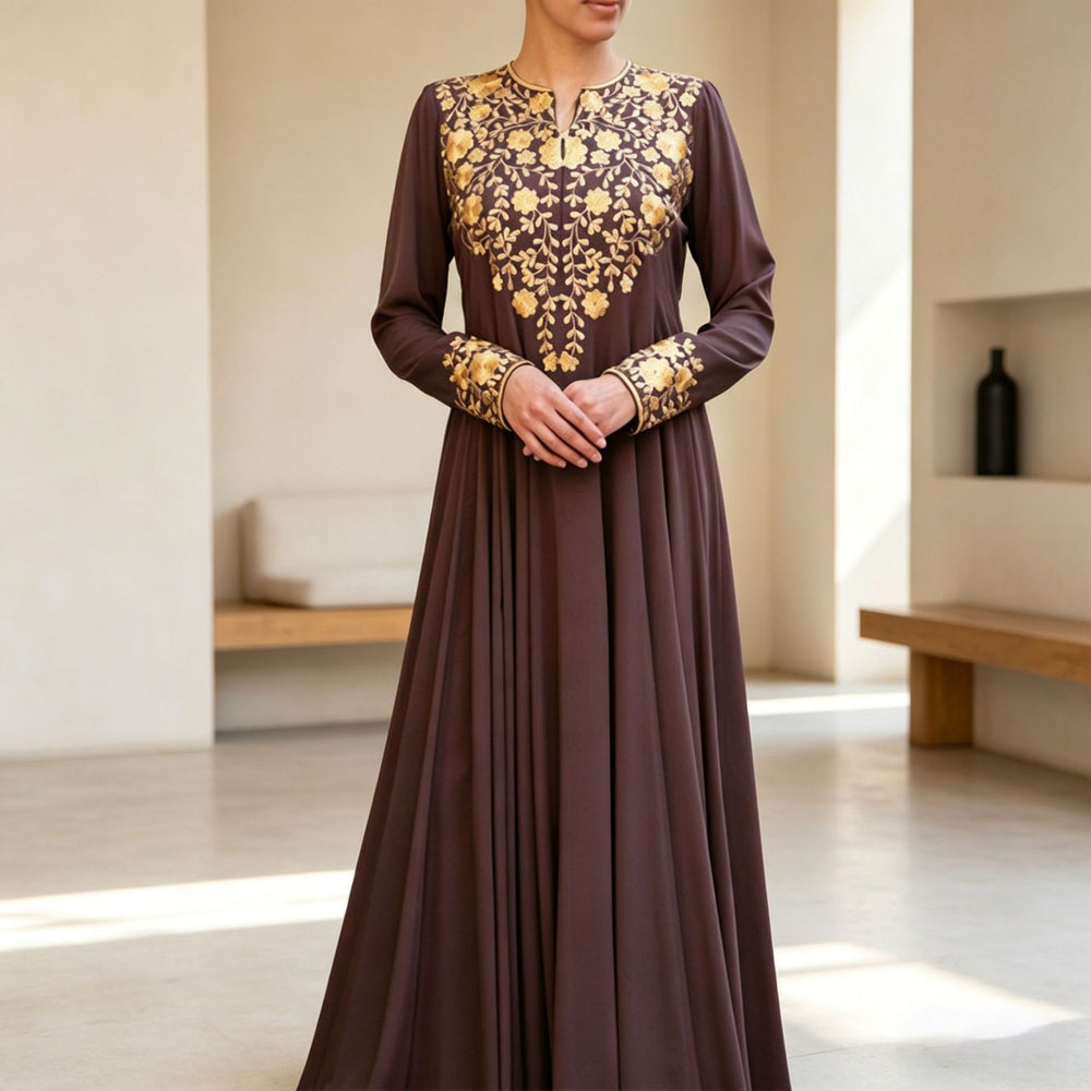 spring new arrivals: european and american style long sleeve casual dress - simple, elegant, and fashionable printed maxi dress