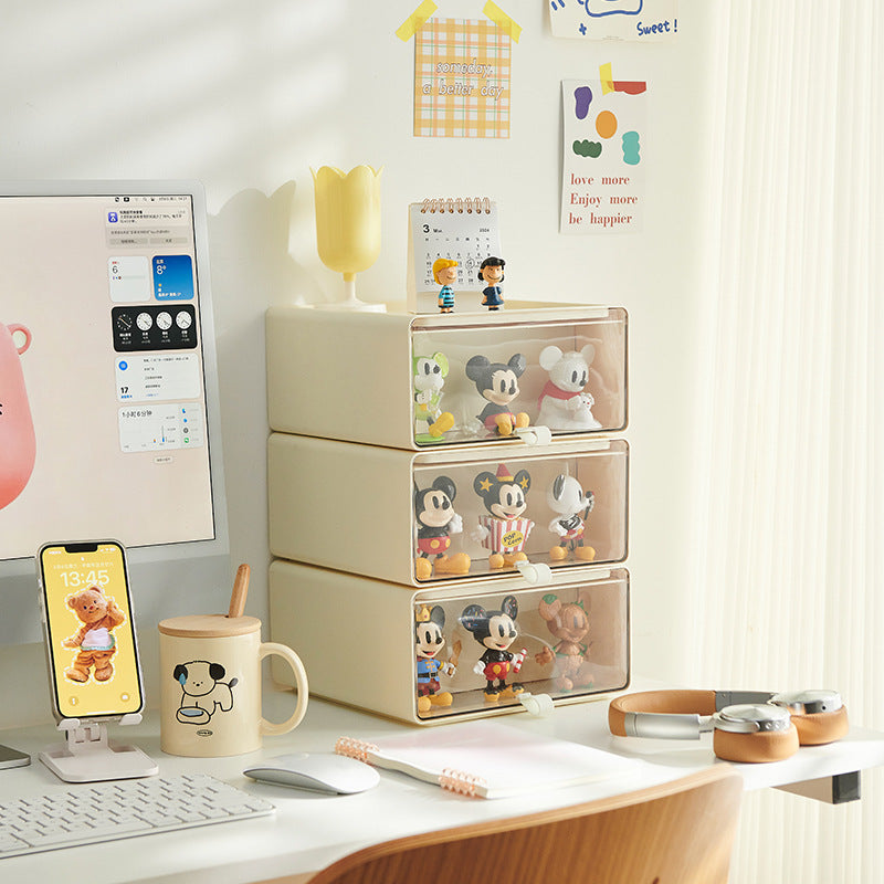Desktop storage box Drawer blind box Display box Figure plastic dust-proof multi-functional toy Storage sorting box