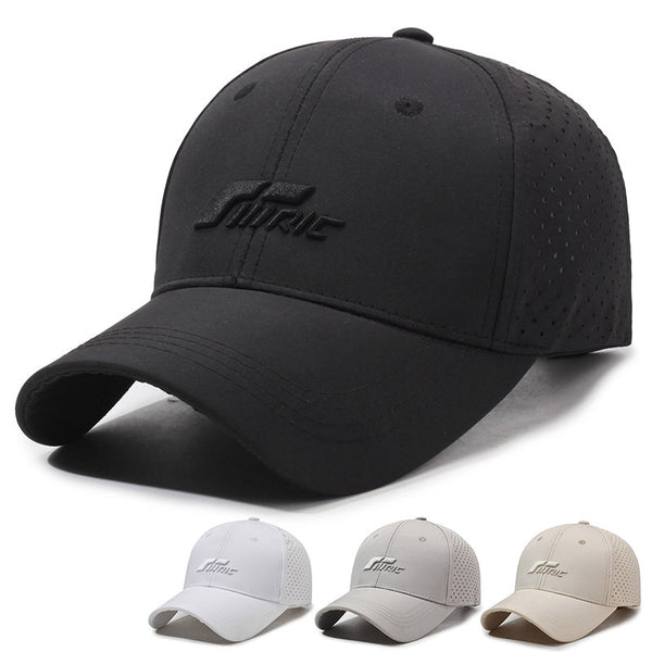 Hat Men's New Spring and Autumn Black Baseball Cap Fashion Versatile Korean Version Sports Visor Hard Top Cap