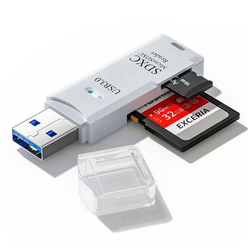 Card reader usb3.0 high-speed multi-function all-in-one sd memory card tf converter car pass camera card reader