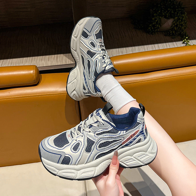 Best sellingdad shoes women's 2025 spring new arrival shock absorption thick solefashioneasiest for match women's casual sports shoes women