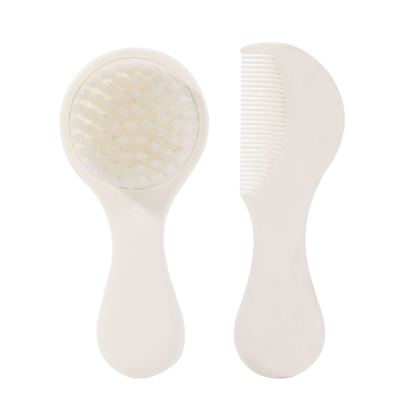 Baby comb set: newborn hair removal, cradle cap removal, soft bristle head massage brush - export quality, customizable