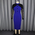 Fashionfashion stand collar cape contrast colordress lace single breasted waist party silm hip skirt dress