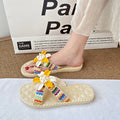 Trendy floral slides for women - new summer collection: unique design, non-slip soft sole, perfect for beach & pool