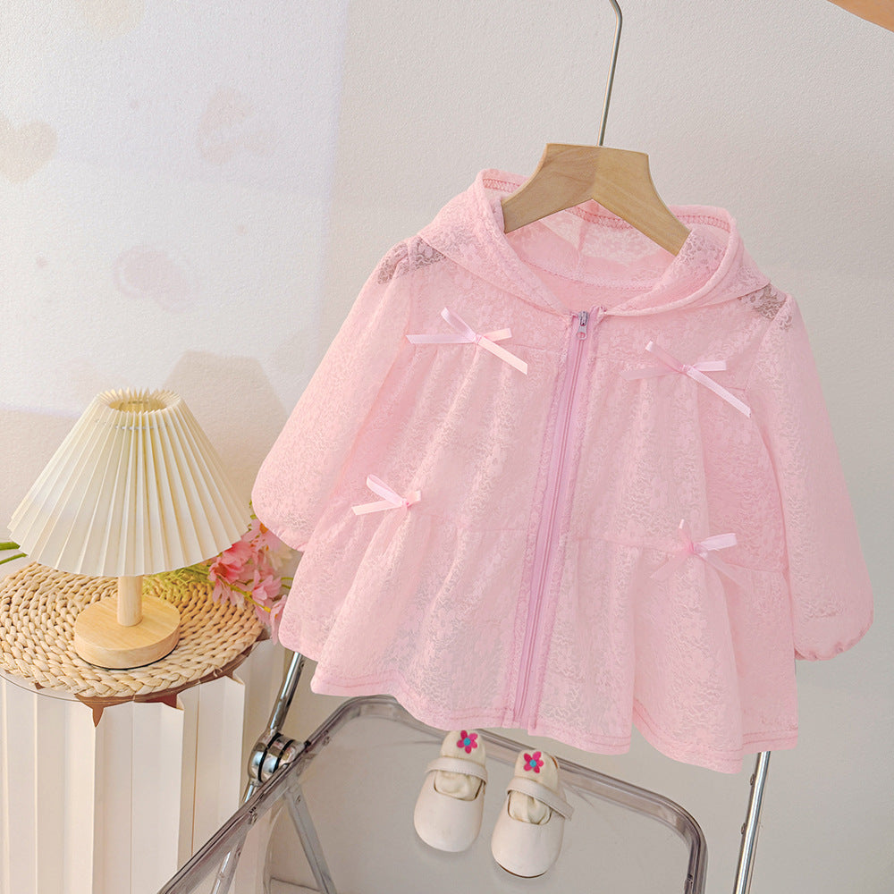 Girls' sun protection clothing - new summer  collection: breathable summer outerwear for toddlers and young children, perfect as a light cardigan for air-conditioned environments