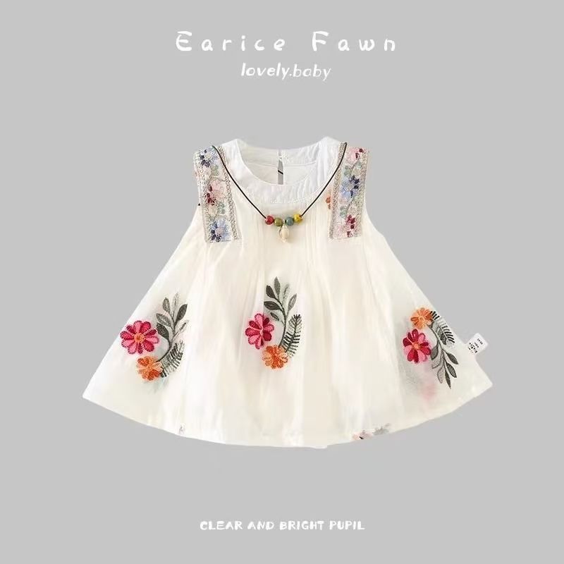 Baby dress summer  new arrival style baby girl vest dress toddler summer skirt outing climbing suit