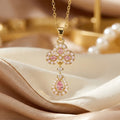 Popular popular fashion copper inlaid zirconium full diamond water drop necklace for women accessible luxuryniche styleeasiest for match non-fading clavicle chain jewelry