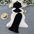 K-styleknittingrufflesilm two-piece set for women summer silm light mature elegance style work clothingelegantsuit