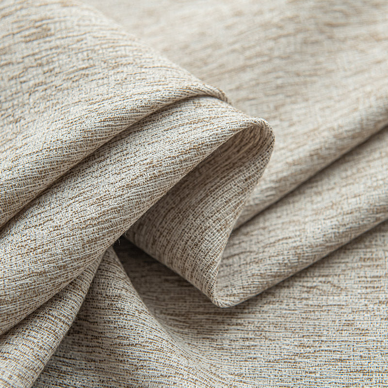 Classy frenchaccessible luxury coffee color fabric and gauze living room balcony light-proof and opaque curtain gauze curtain keqiao wholesale