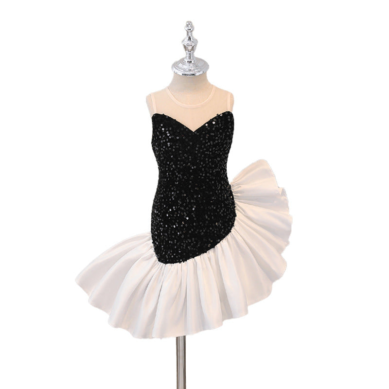children's dresses: girls' princess gowns, mermaid tails for hosts,  new runway high-end catwalk performance costumes