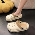 Soft bottom, feeling like stepping on shit, ins cute cartoon clogs for women, summer outwear 2024new arrivalthick solenon-slip beach
