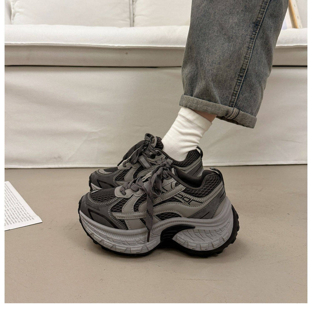 Non-slipthick soleplatform shoesdad shoes women's petites height increasing 2026new arrivalspring autum european sports casual women's shoes