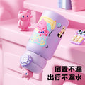 New arrival high-looking cute double drinking cup 316 stainless steel cartoon doll thermos cup portable water cup with carrying rope