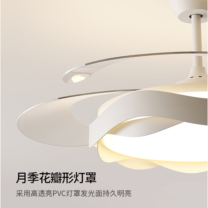 Intelligent Invisible Bedroom Fan Light Restaurant New Fan Chandelier Guangdong Zhongshan Lighting Electric Fan Light Ceiling Fan Lighting