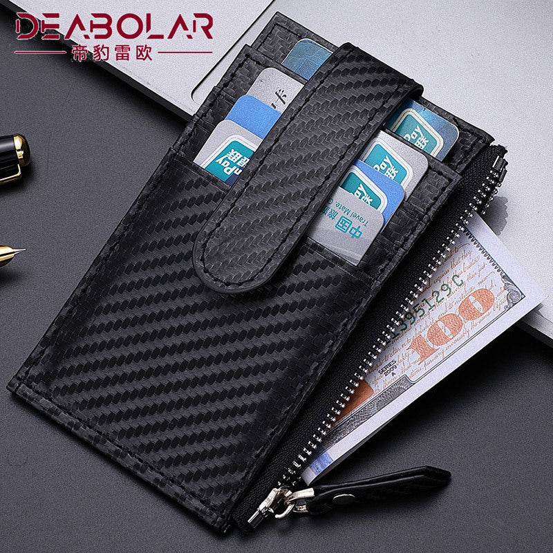 new card bag airtag men's tracker protective case carbon fiber credit card clip wallet wholesale
