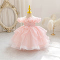 New in stock: toddler formal dress - off-the-shoulder bubble wedding dress, princess gown for baby girls, birthday dress