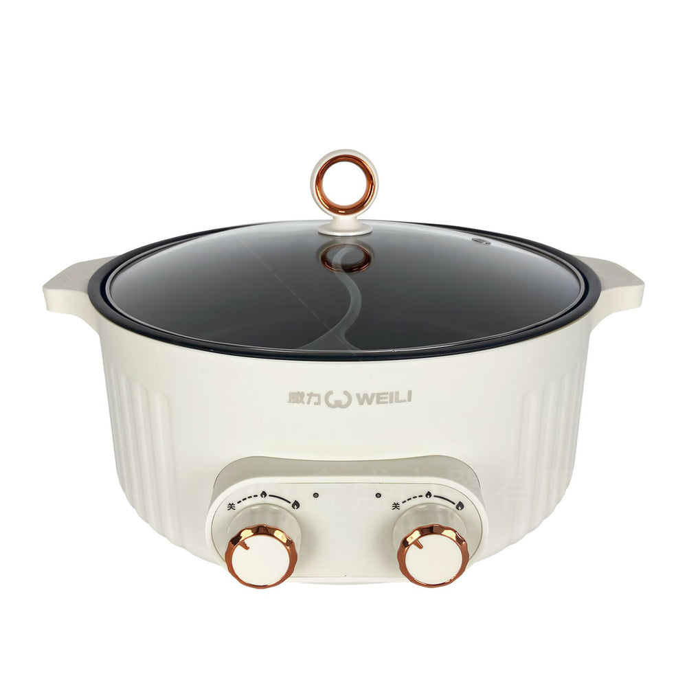 Powerful yuanyang electric hot pot for homeshabu-shabuall-in-one pot 5l large capacity multi-functional dormitory electric cooking pot instant food