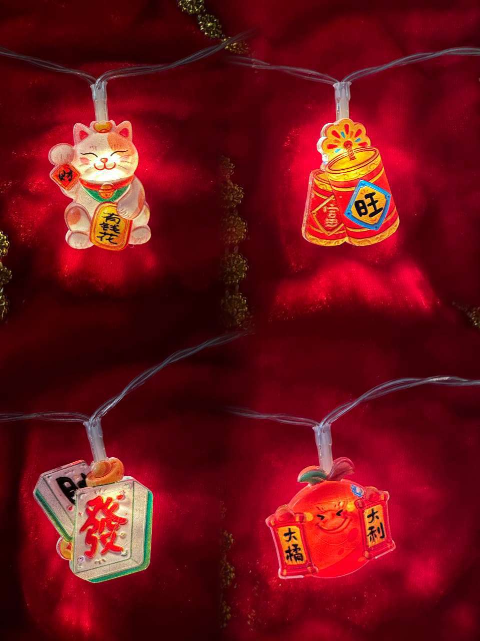 2025 Chinese New Year lanterns atmosphere led light string Spring Festival balcony room atmosphere arrangement pendant New Year decorative lighting