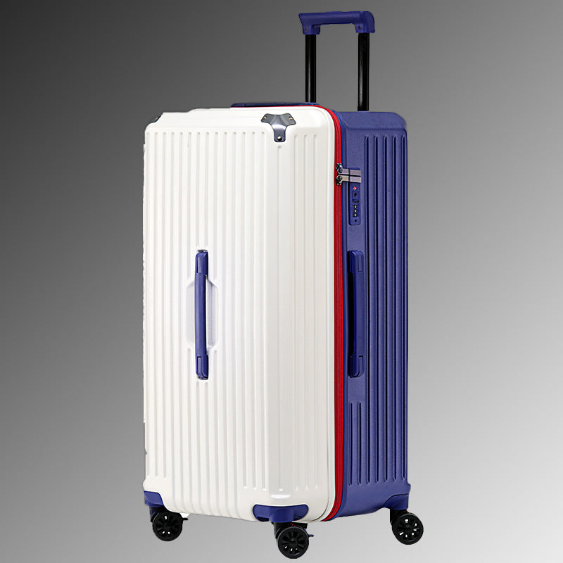 Large capacity aluminum frame suitcase 26 inch anti-drop suitcase brake wheel student trolley case password case leather case