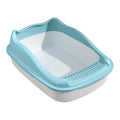 Extra-large, semi-enclosed cat litter box - prevents tracking, extra small size for kittens, complete cat supplies