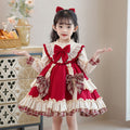 Ready-to-ship wholesale lolita dresses for girls,  new style, trendy red birthday tutu dress, baby girl lolita dress