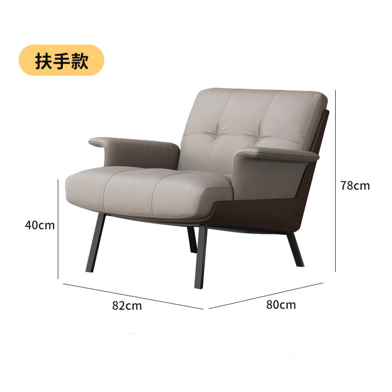 Single hotel lobby reception area table and four chairs set - casual sofa combination for cafes, offices, and meeting spaces