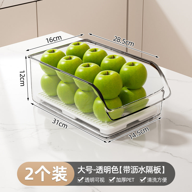 Refrigerator organizer drawer - food-grade kitchen storage box for vegetables, eggs, and freezer - the ultimate kitchen gadget