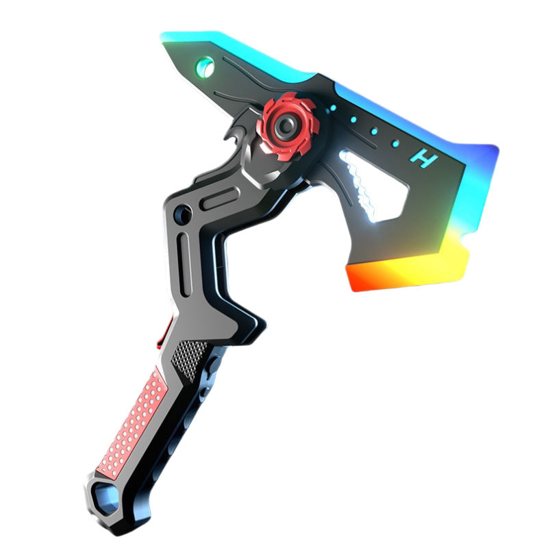 Trendy new double-bladed retractable lightsaber toy for kids - glowing sword for boys and girls - cool dual-headed laser sword with axe head