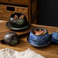Japanese retro steamed egg cup, one-person soup cup, ceramic tableware, dessert bowl, bird's nest supplement, covered bowl, one-person stew cup