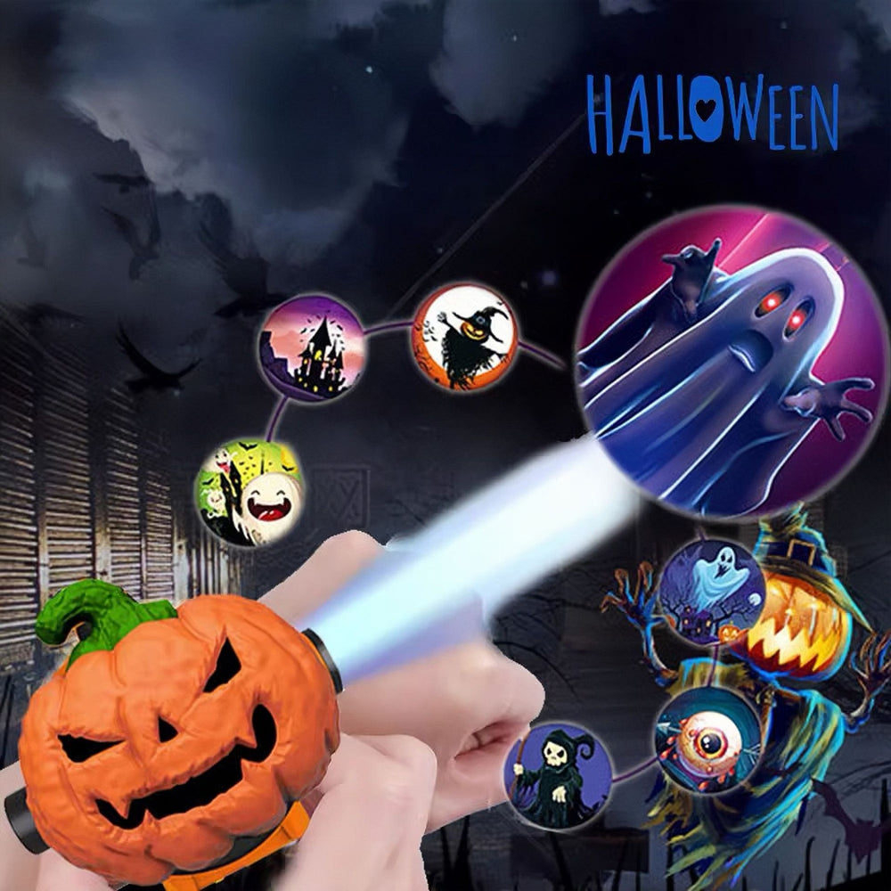 Halloween toy gift cartoon watch kids projection watch electronic watch luminous kindergarten elementary school student gift