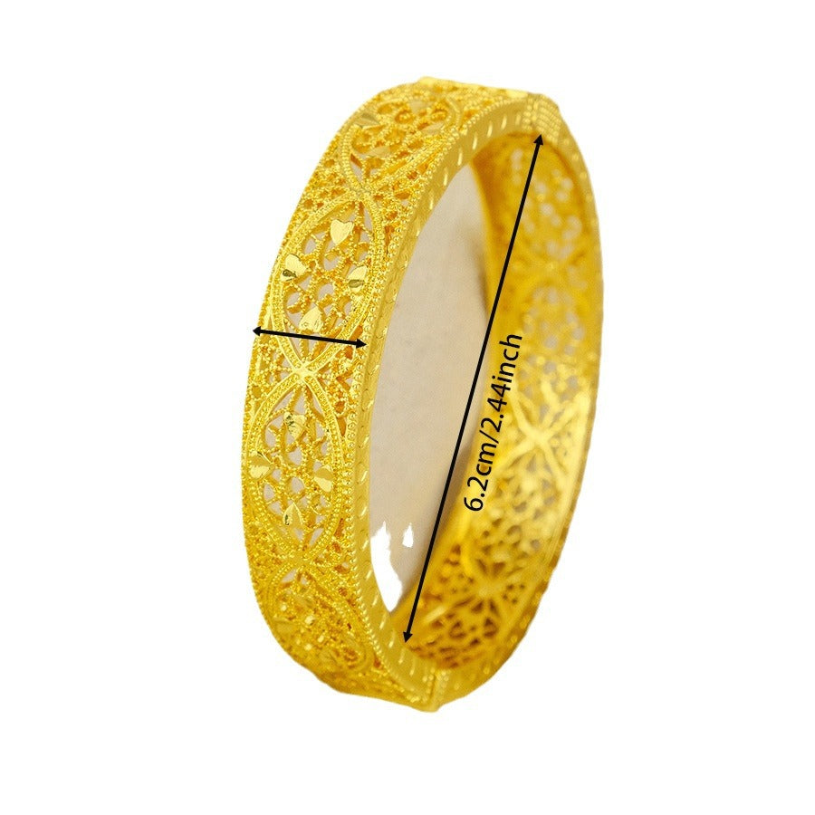 1/2/4pcs middle eastern gold plated bangle arab jewelry wedding bridal jewelry african birthday gift